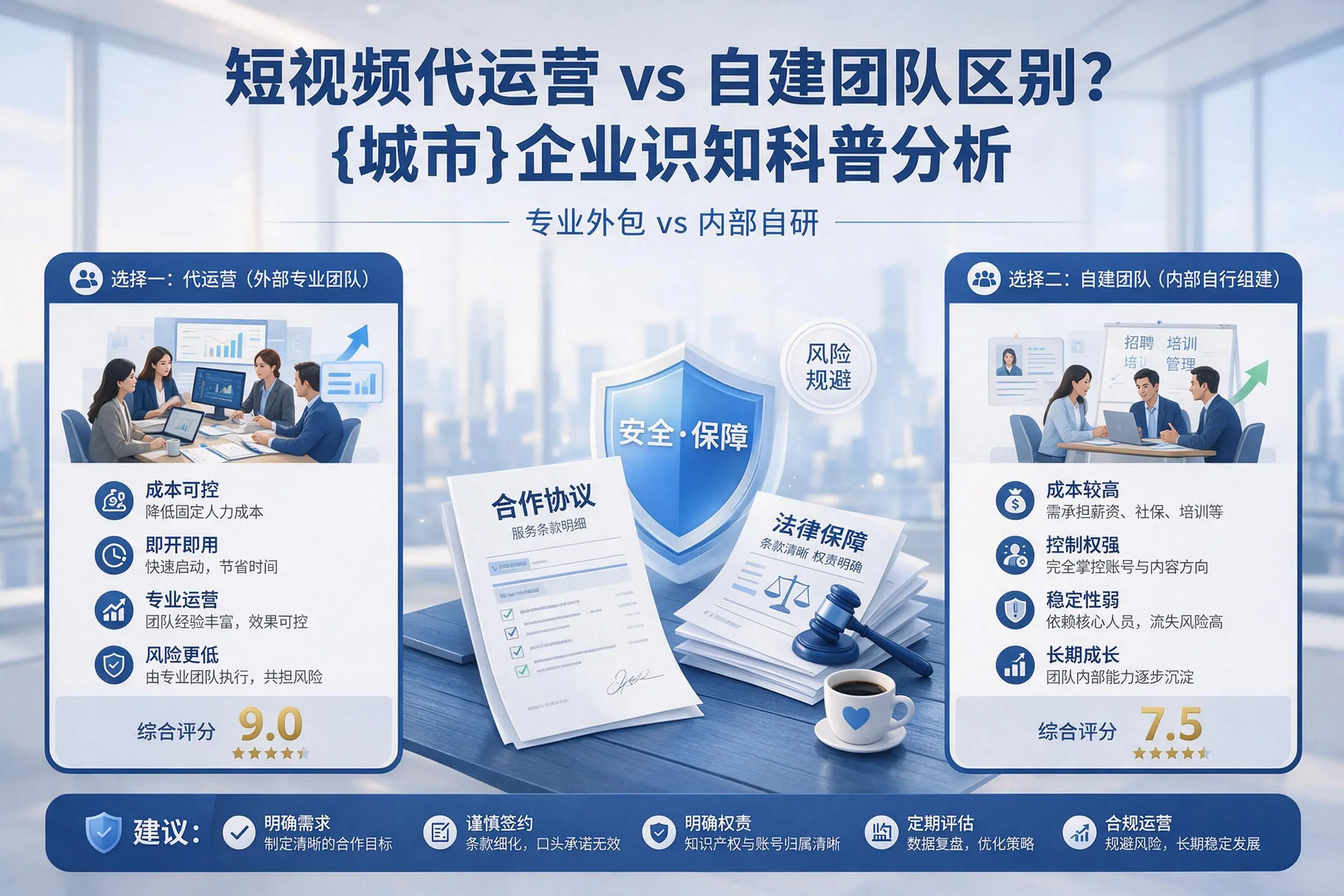 短视频代运营与自建团队区别？阿坝企业认知科普分析