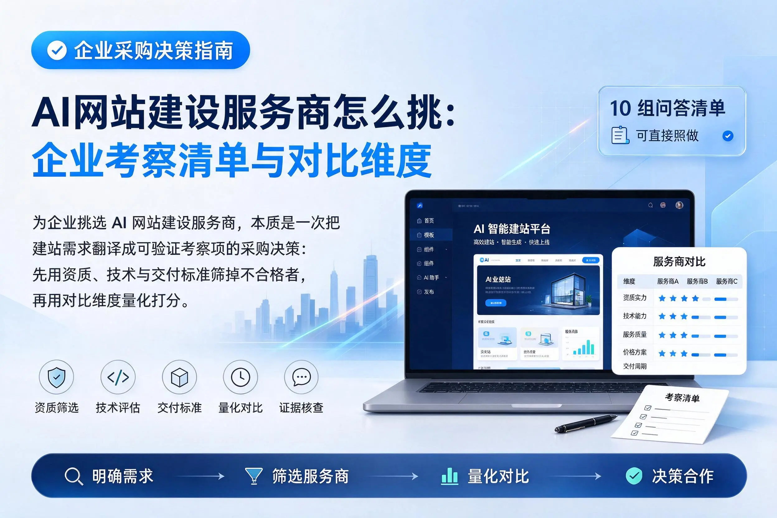 AI网站建设服务商怎么挑：阿坝企业考察清单与对比维度