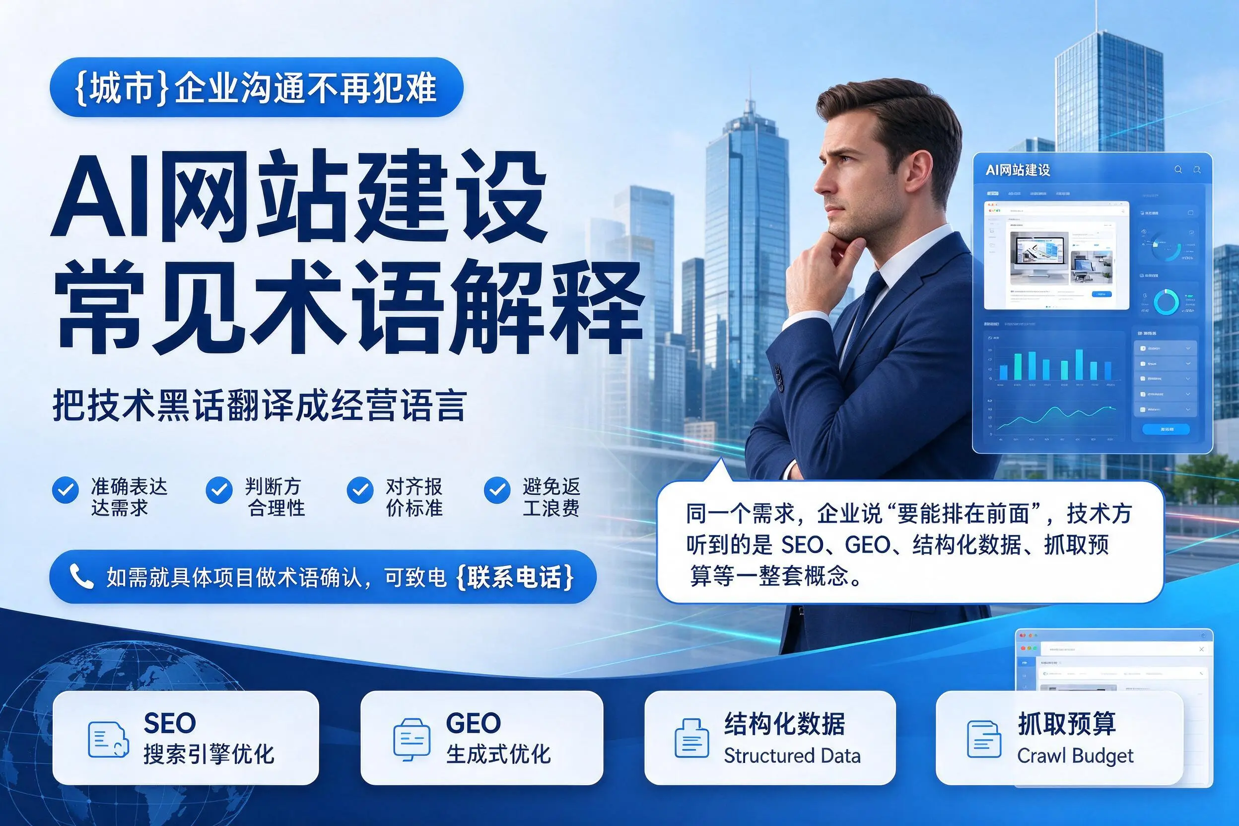 AI网站建设常见术语解释，阿坝企业沟通不再犯难