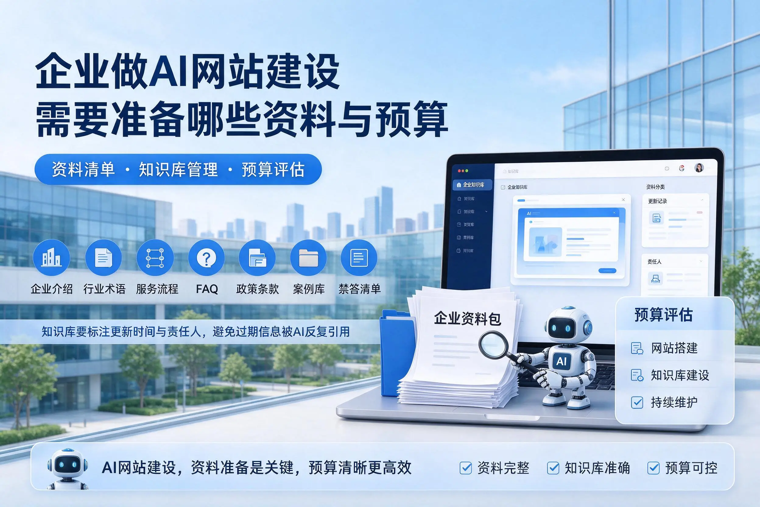 阿坝企业做AI网站建设需要准备哪些资料与预算