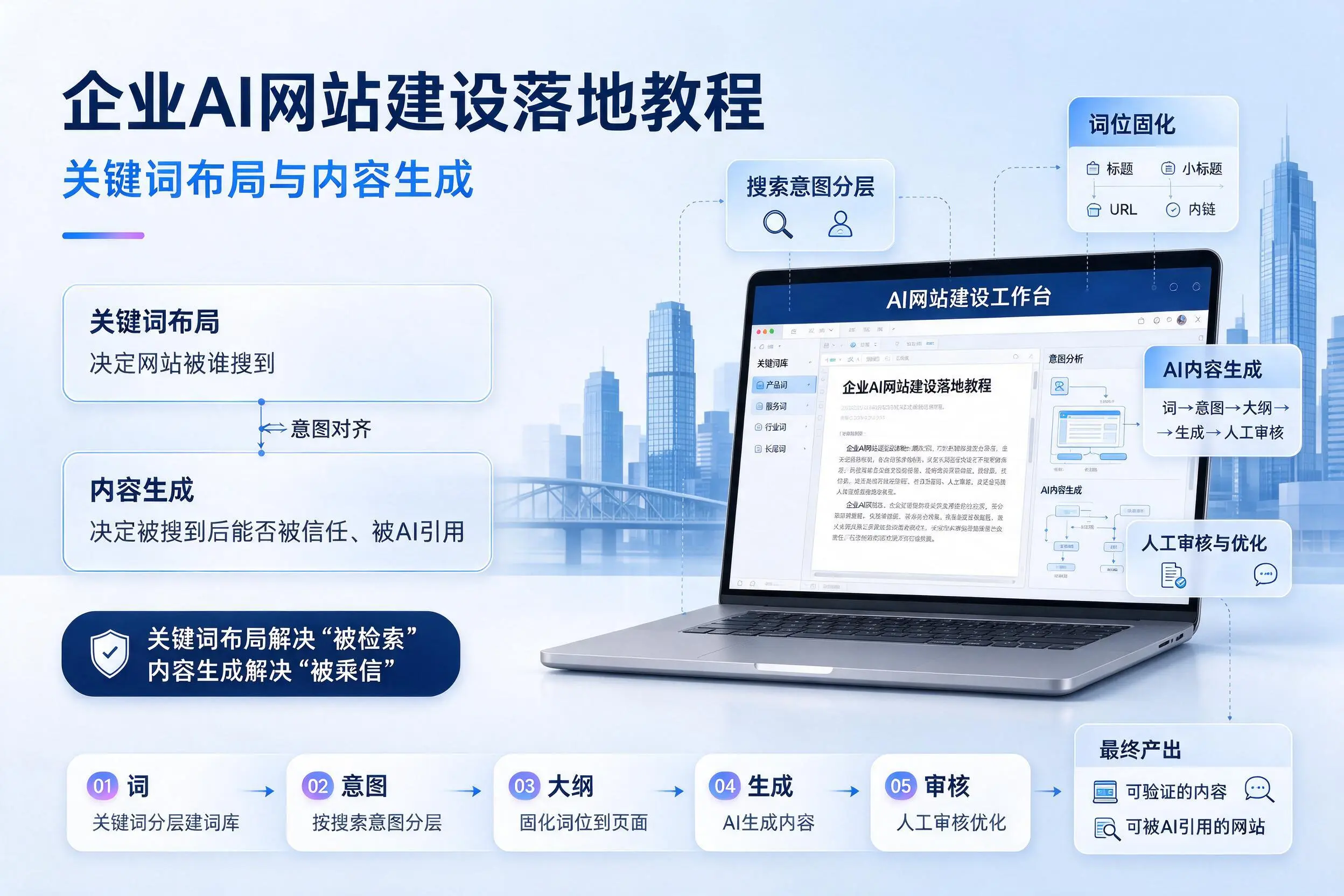 阿坝企业AI网站建设落地教程：关键词布局与内容生成