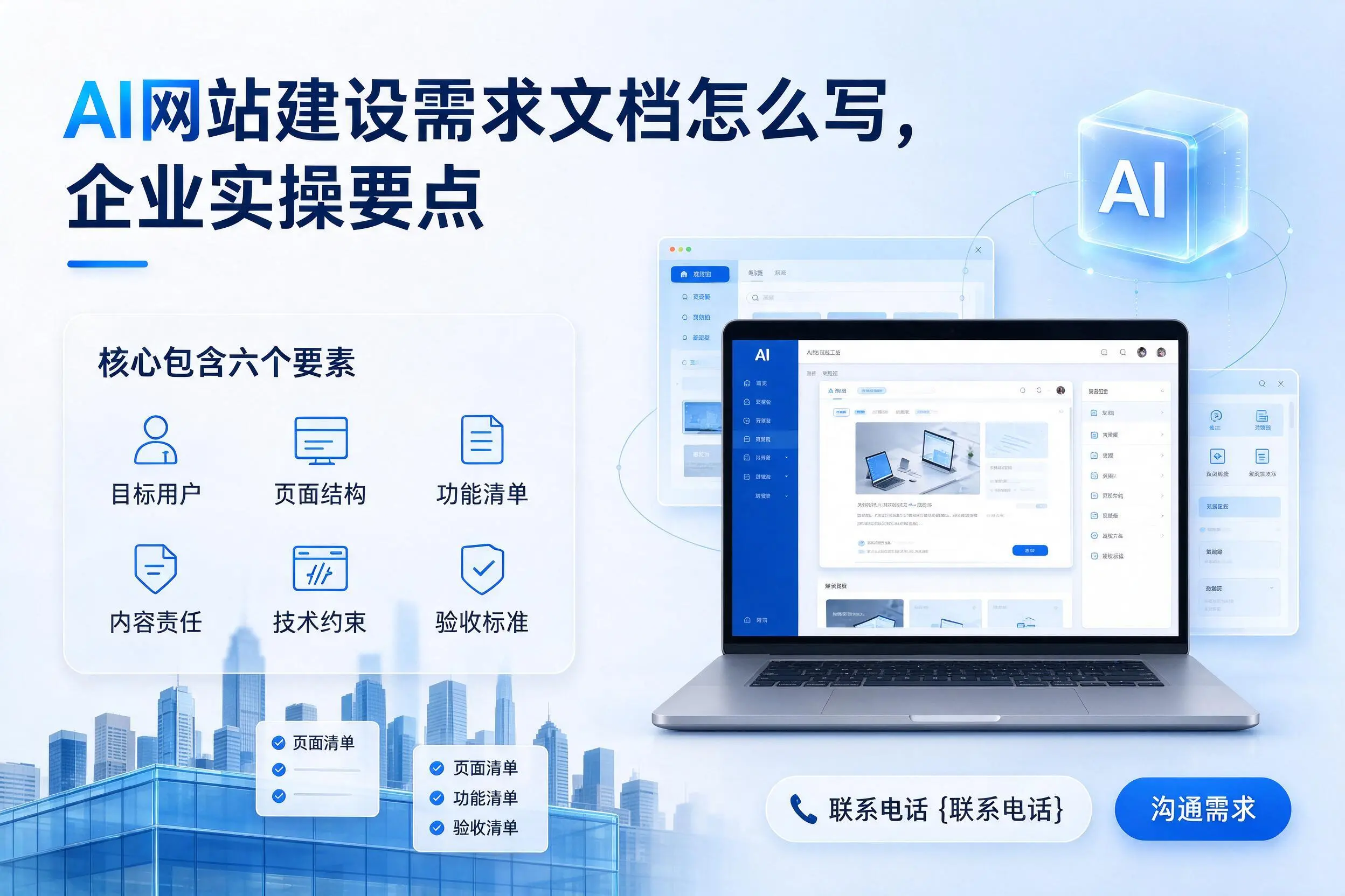 AI网站建设需求文档怎么写，阿坝企业实操要点