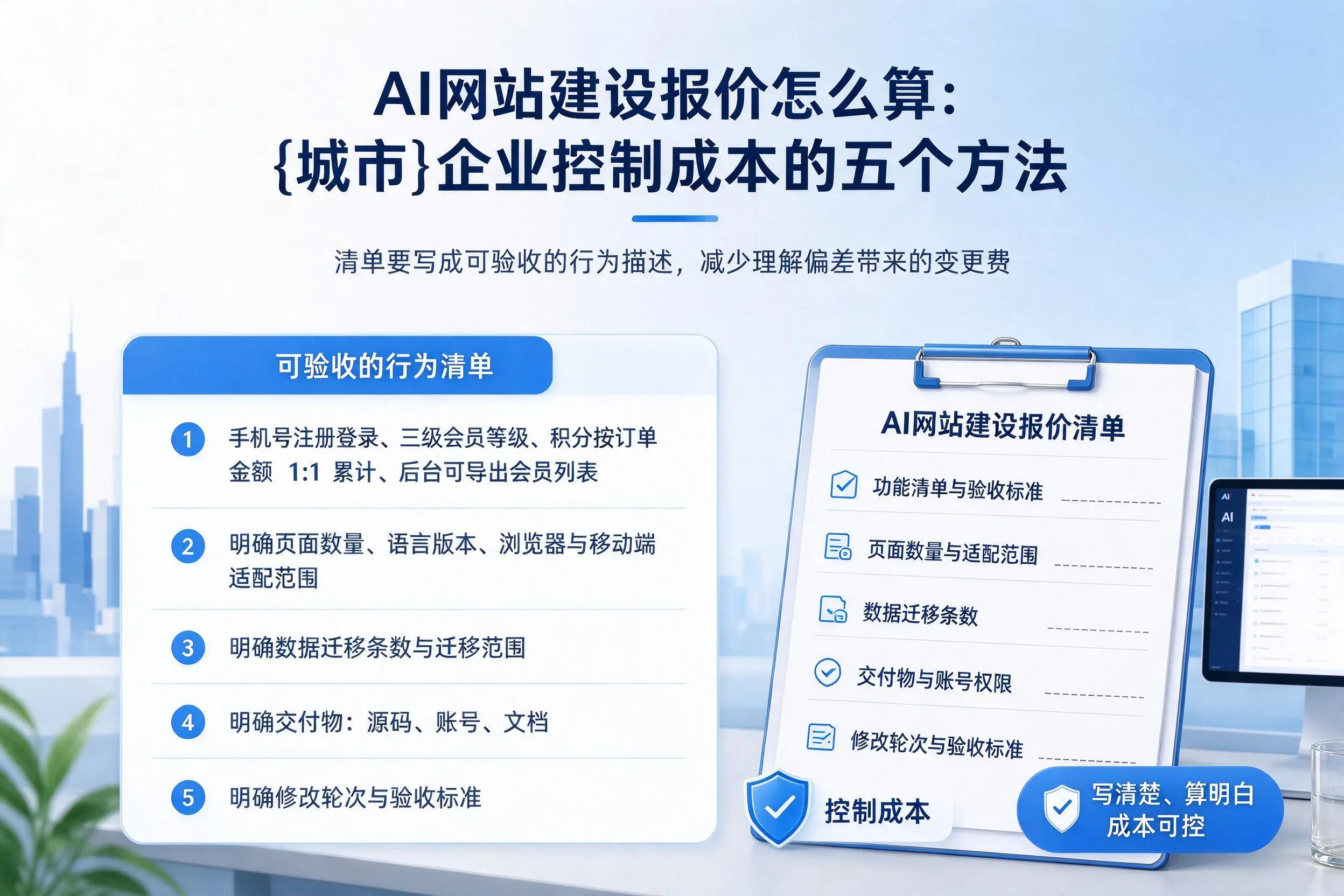 AI网站建设报价怎么算：阿坝企业控制成本的五个方法
